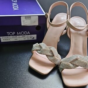 TOP GUY Roadie Embellished Stiletto Sandal